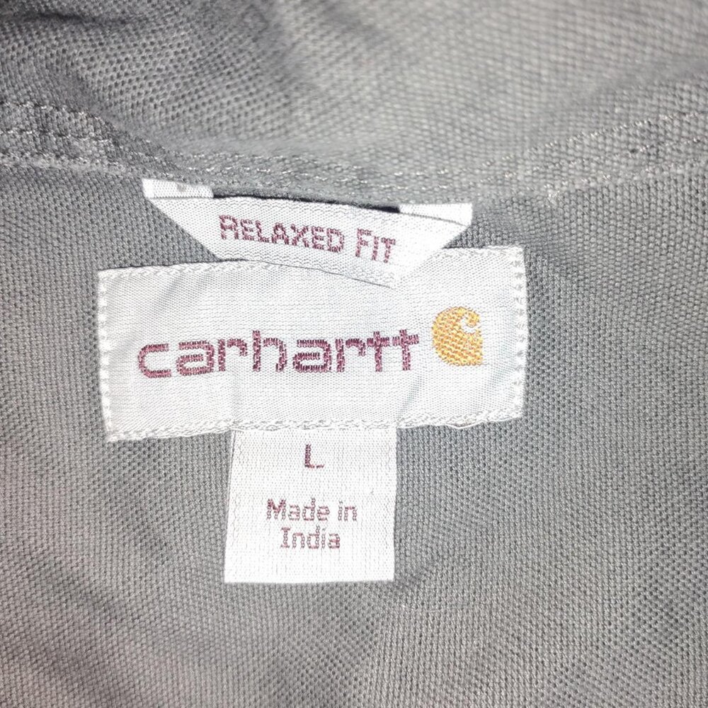 CARHARTT Men's Plain Shirt Grey Size L - Picture 5 of 5